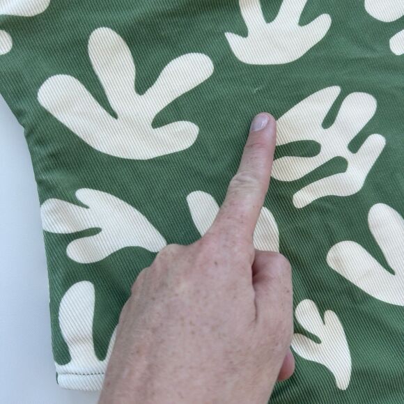 ZULU & ZEPHYR Flora One-Piece Swimsuit Green Hand Drawn US 6 Msrp $170 NWOT - Picture 9 of 10